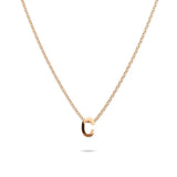 Bullion Gold Initials Brick Alphabet Letter Necklace Rose Gold Layered Steel Jewellery