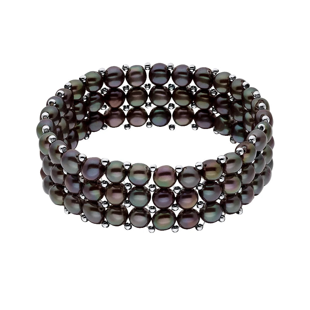 Manufacture Royale Bracelet Button Freshwater Pearl Black