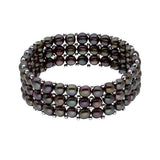 Manufacture Royale Bracelet Button Freshwater Pearl Black