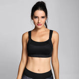Comfortable High Impact No Bounce Workout Bra - Black