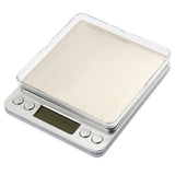 500G Stainless Steel Electronic Scale Clear Tray 0.01G Graduation Backlit Lcd Compact