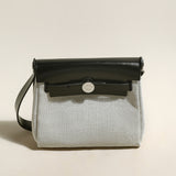 Monet Mini Canvas & Leather Crossbody Bag - Black