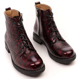 Bosccolo Womens Ankle Boots - Burgundy