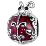Solid 925 Signature Silver Antique Dixie Ladybird Charm