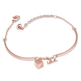 Bullion Gold Cubic Love Charm Bracelet