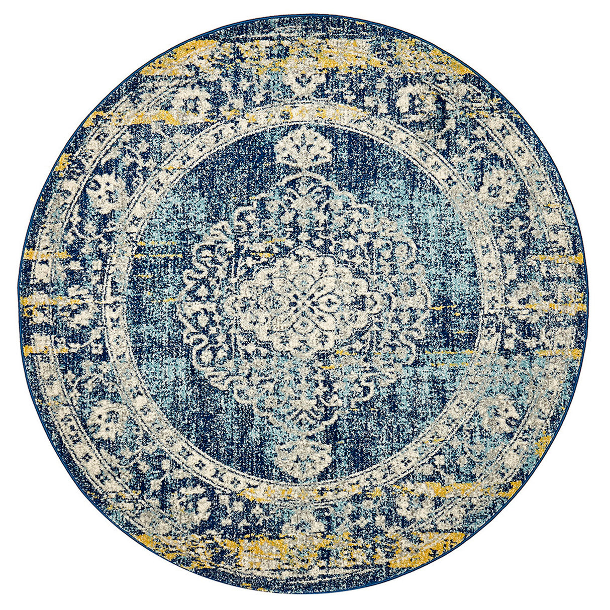 Museum 869 Navy Round Rug