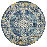 Museum 869 Navy Round Rug