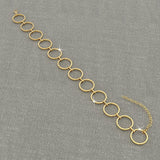 Bullion Gold Open Circle Choker Necklace
