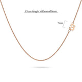 Bullion Gold Sparkling Alphabet Initials Stainless Steel Necklace in Rose Gold