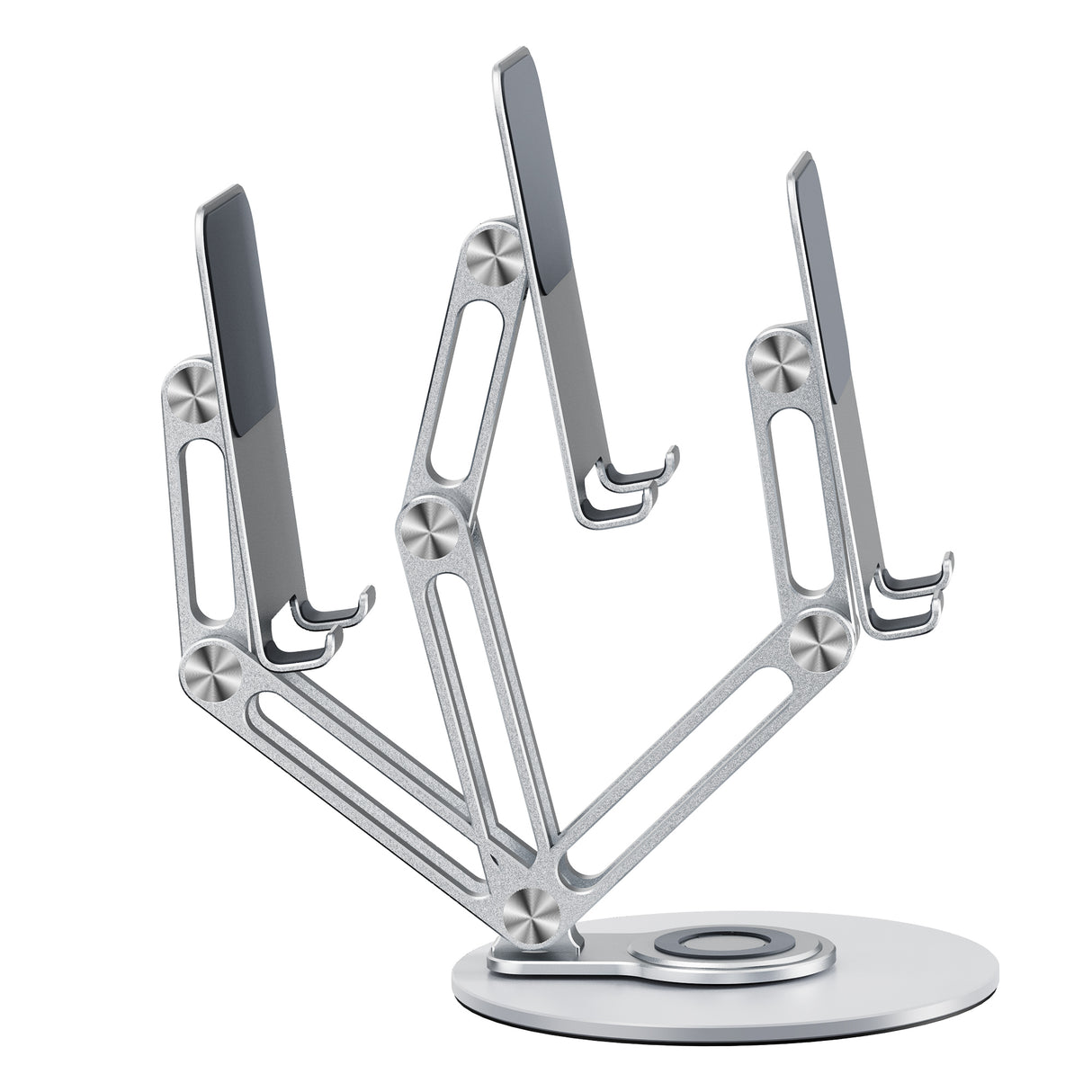 TODO Aluminium Alloy 4 - 13" Mobile Phone Stand Mount Tablet Holder - Carbon Grey
