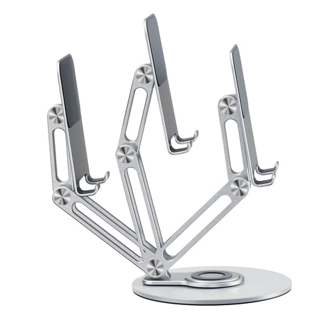 TODO Aluminium Alloy 4 - 13" Mobile Phone Stand Mount Tablet Holder - Carbon Grey