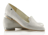 Bosccolo Womens Moccasin Lords - Silver Metalic