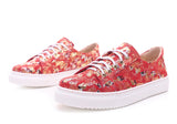Bosccolo Womens Sneakers - Red/Gold