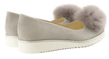 Bosccolo Womens Ballerina - Grey Suede