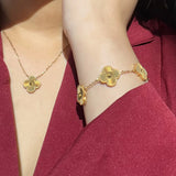 Bullion Gold Golden Clover Necklace