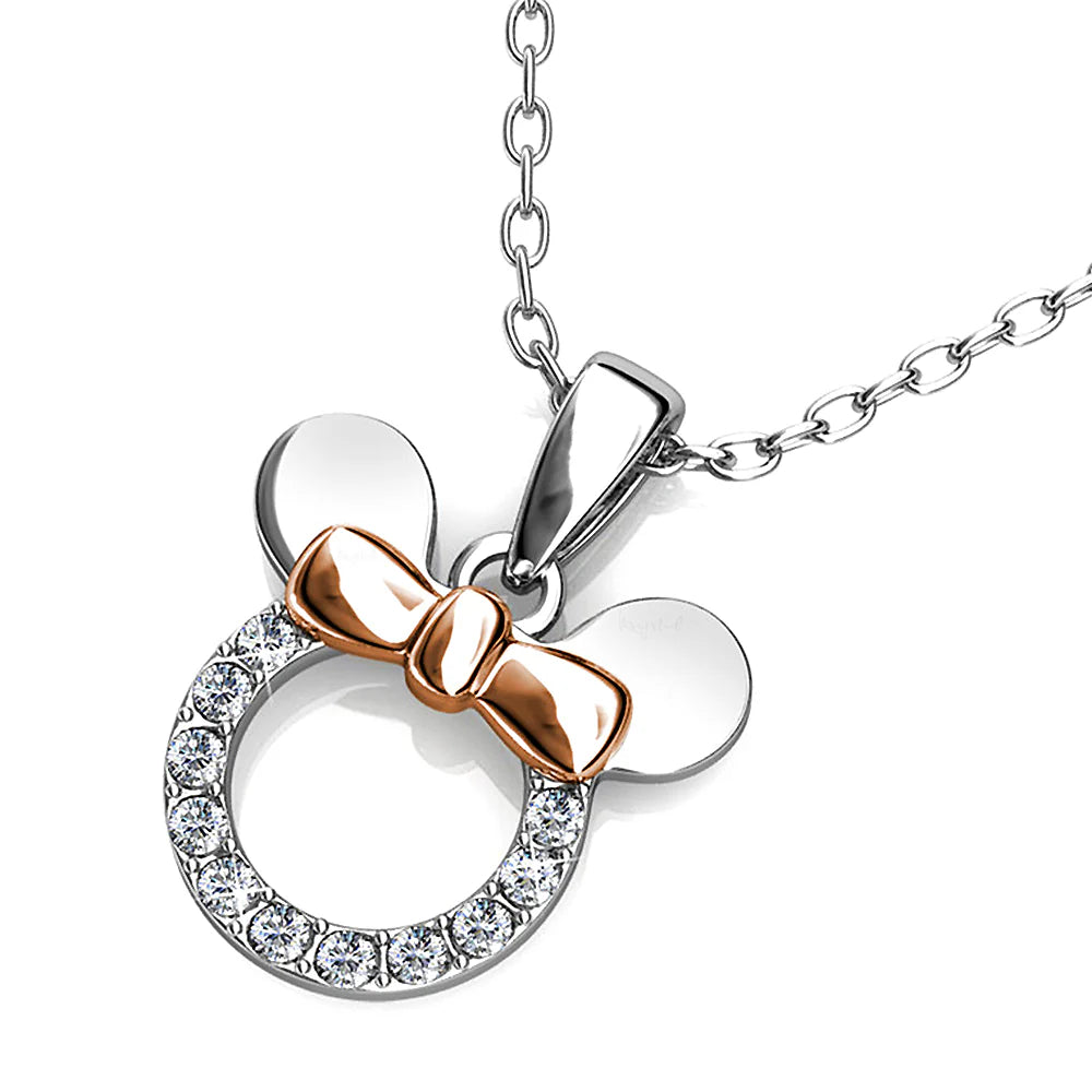 Krystal Couture Minnie Mouse Necklace Embellished with SWAROVSKI Crystals
