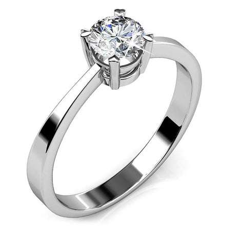 Krystal Couture Solitaire Ring Embellished with SWAROVSKI Crystals