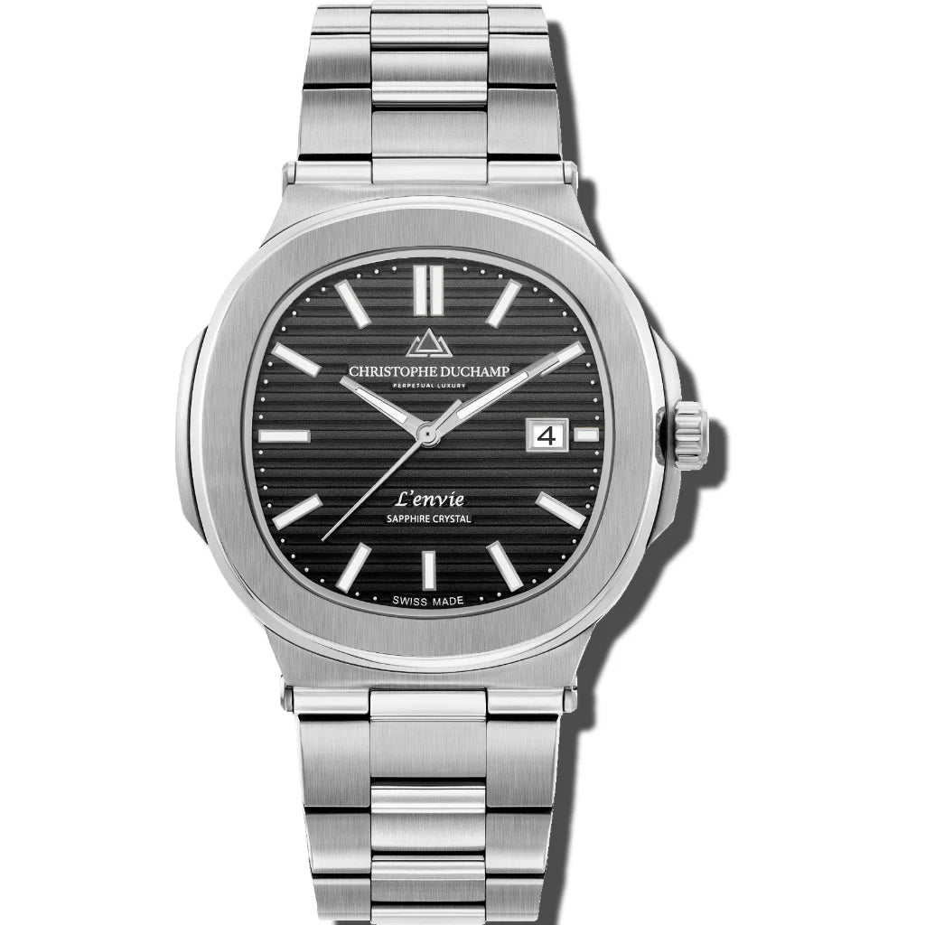 Christophe Duchamp L'envie - Black Dial & 316L Stainless Steel Strap
