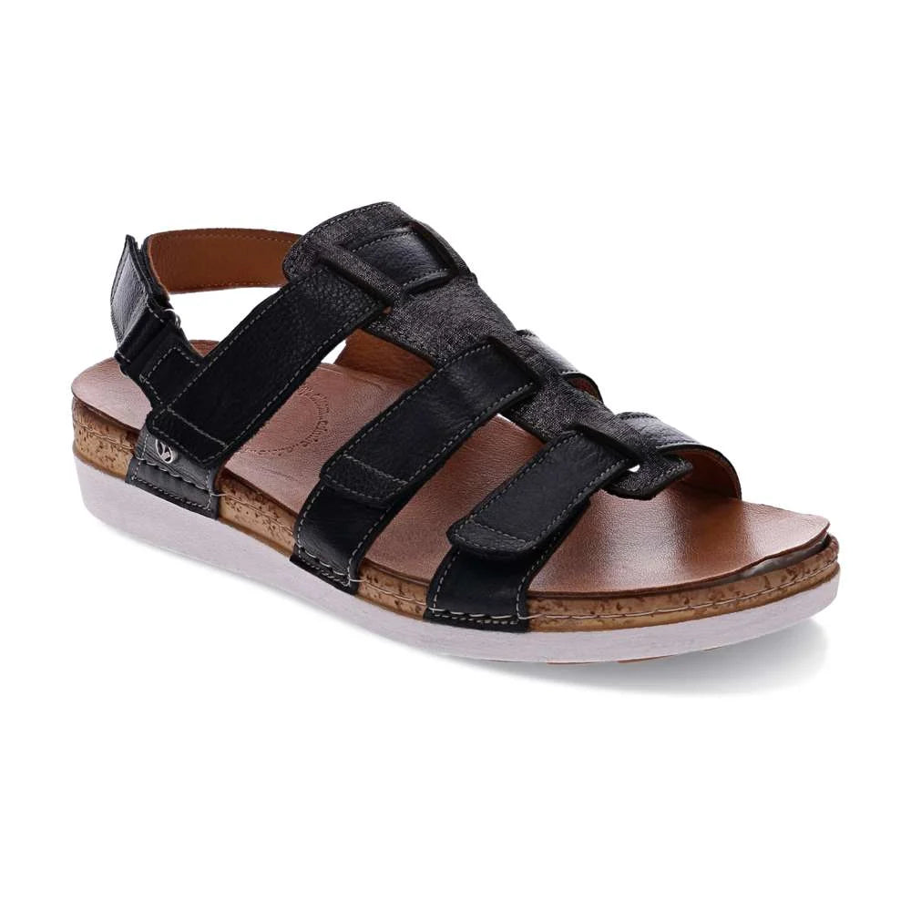 Revere Santorini Gladiator Sandal - Black