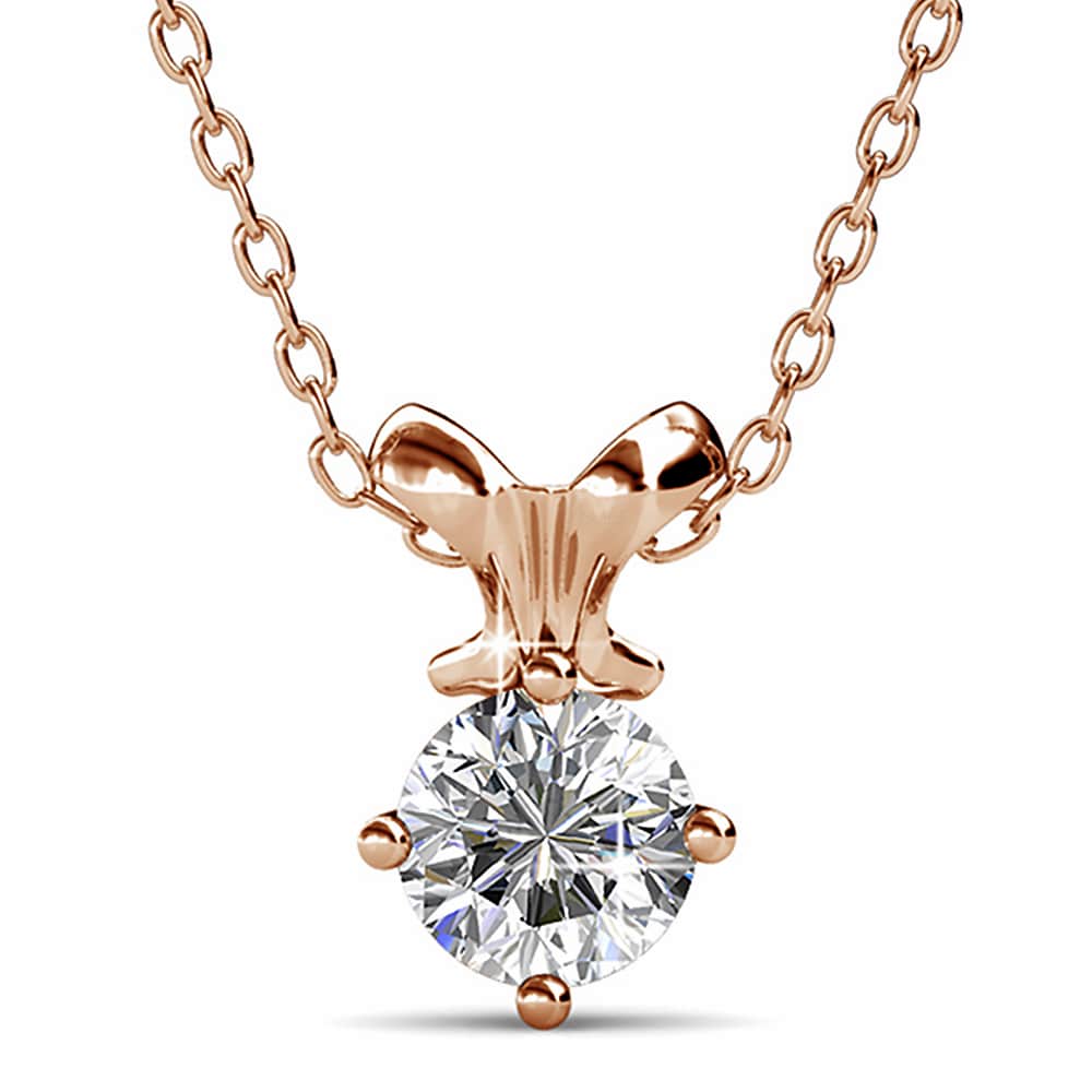 Krystal Couture Treasure Bling Pendant Necklace in Rose Gold Embellished with Crystals from SWAROVSKI