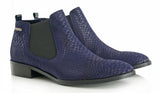 Bosccolo Womens Ankle Boots Aligator - Navy Blue Aligator