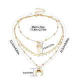 Multilayer 3 Piece Night Sky inspired Layering Gold Necklace