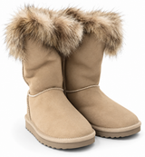 Australian Leather Ugg Classic Tall Fox Fur - Natural - AU10