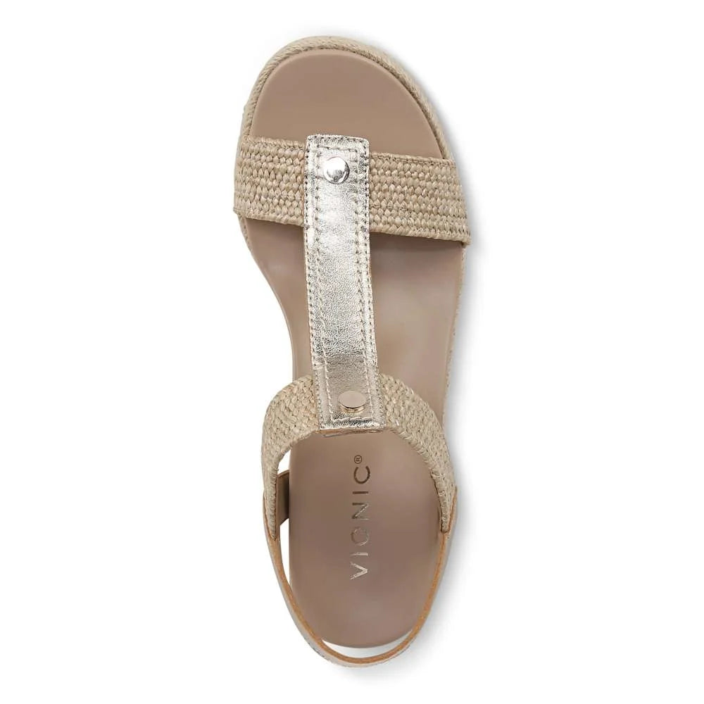 Vionic Calera Wedge - Gold Leather