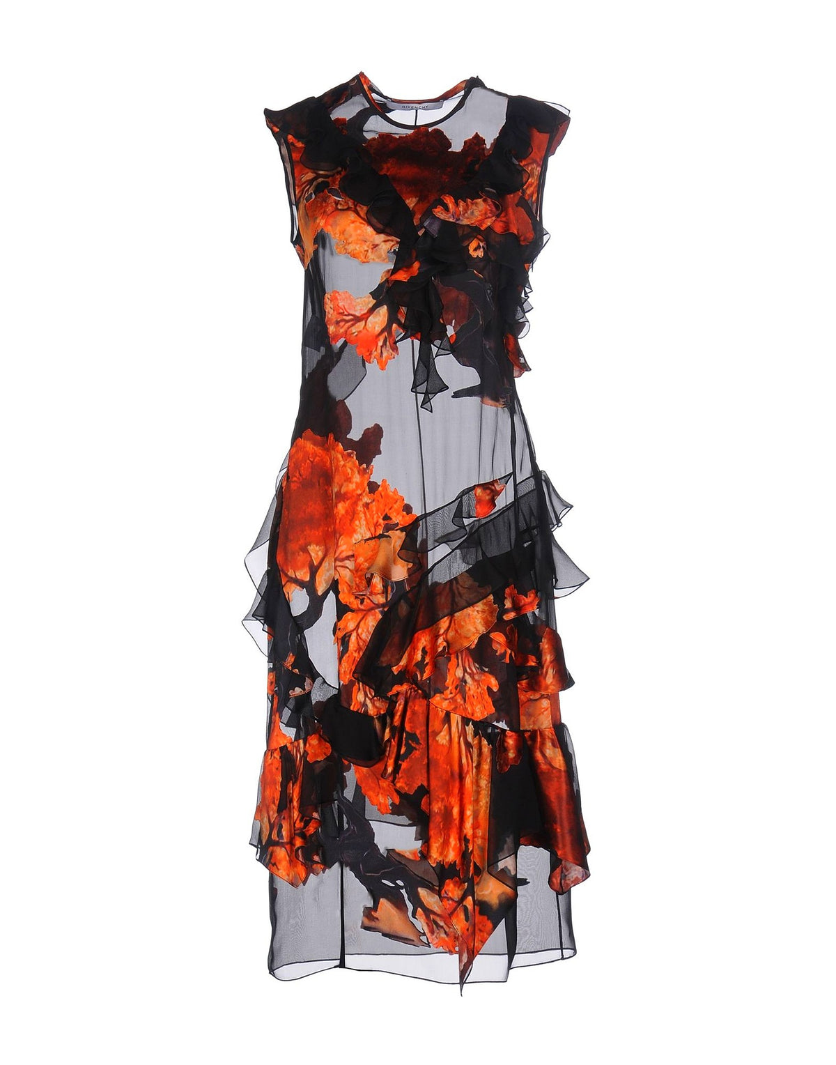 Givenchy Womens Midi Dresses - Orange
