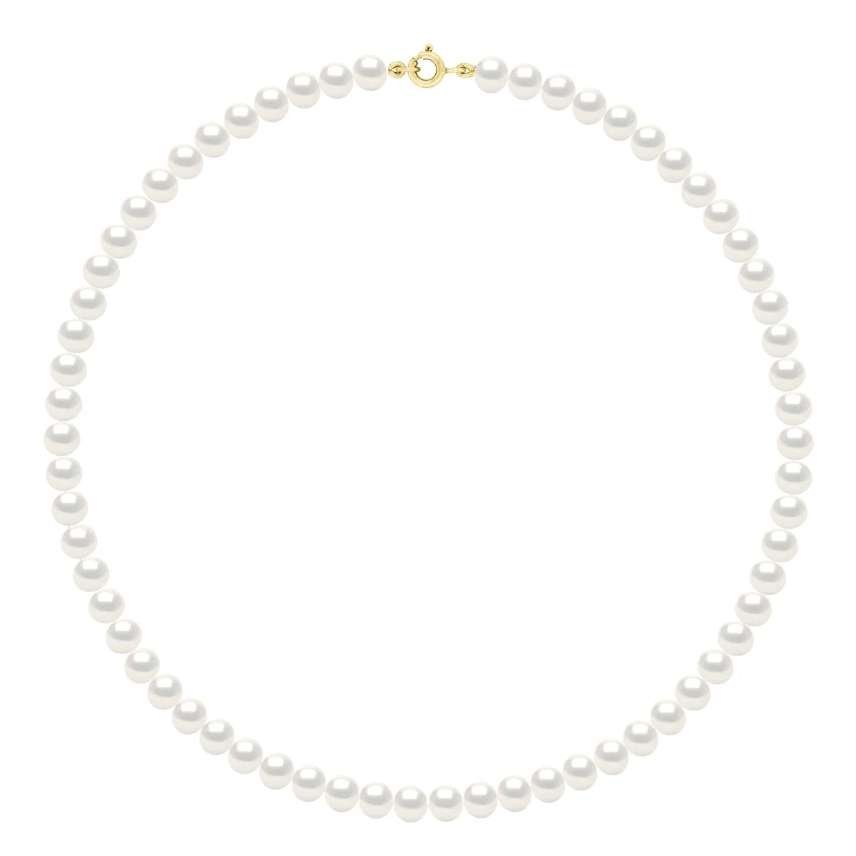 Necklace Semi-Round Freshwater Pearl White
