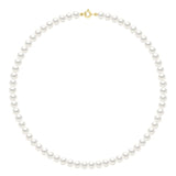 Necklace Semi-Round Freshwater Pearl White