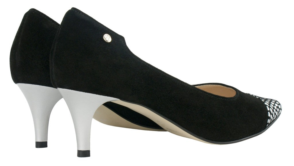 Bosccolo Womens High Heels - Silver/Black