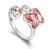 Krystal Couture Spring Butterfly Ring Embellished with SWAROVSKI Crystals
