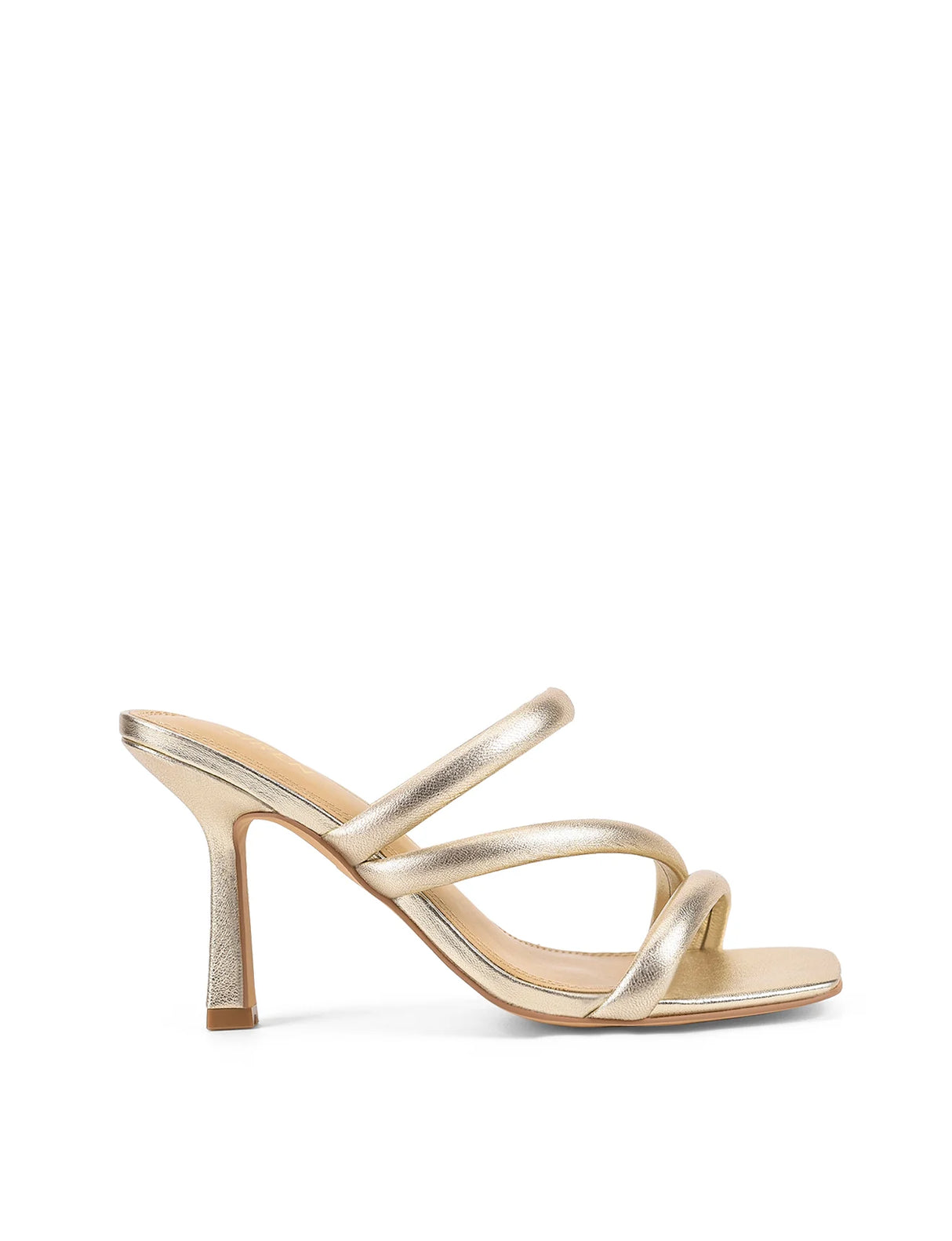 Siren Heeled Sandals - Gold Metallic Leather