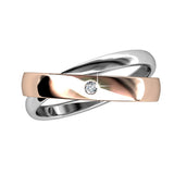 Krystal Couture Circle Bond Dual Tone Ring