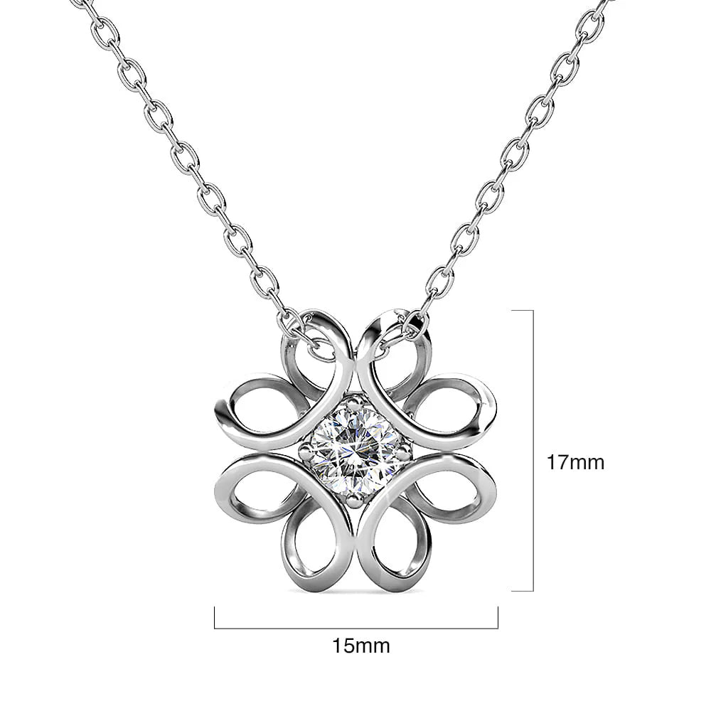 Krystal Couture Daffodil Hologram Short Necklace Embellished with SWAROVSKI Crystals