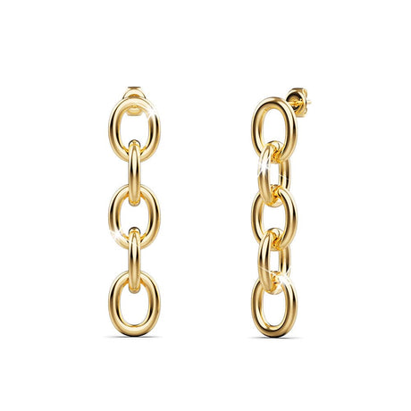 Bullion Gold Lewis Dangle Gold Layered Earrings