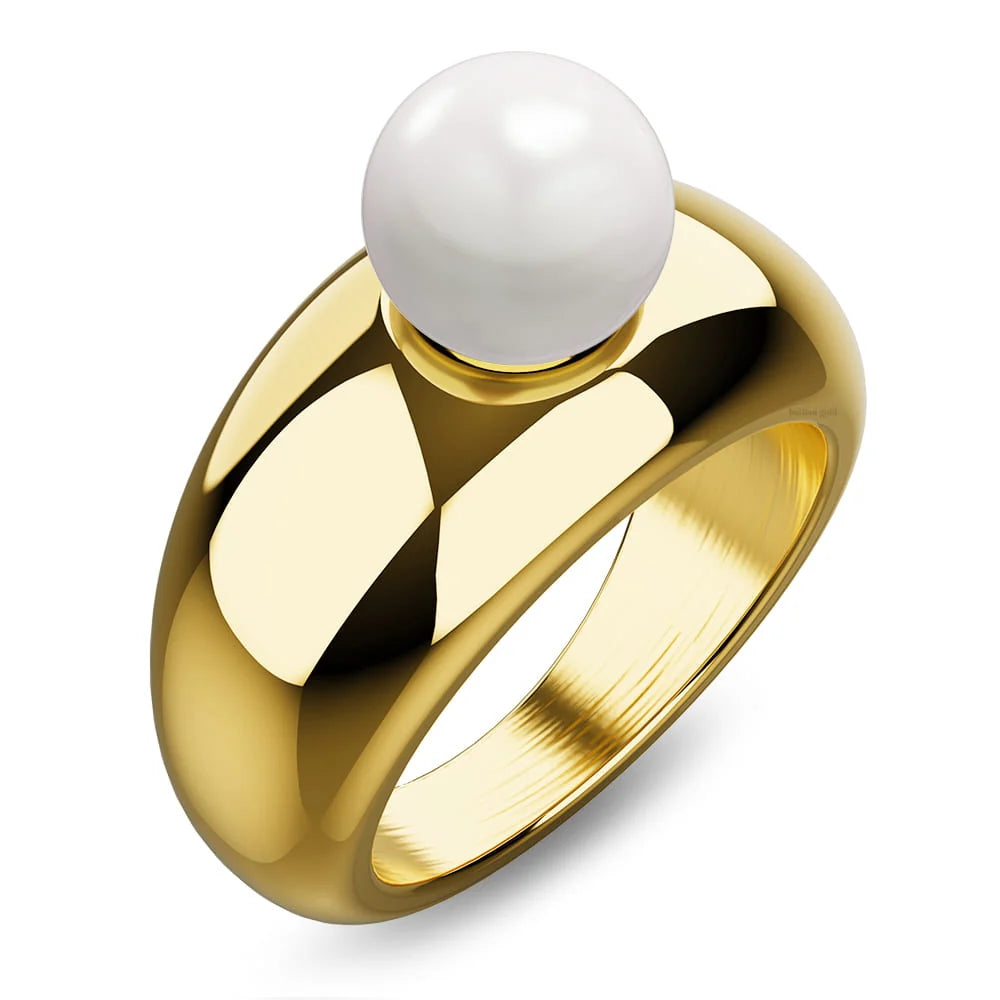 Bullion Gold Pearl of the Sirens Gold Layered Ring