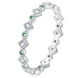 Solid 925 Sterling Silver Diamond Cut Duchess Slim Ring