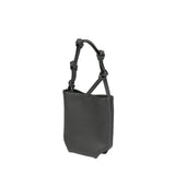 BAMEI Genuine Tuscany Leather Mini Bucket Bag - Black