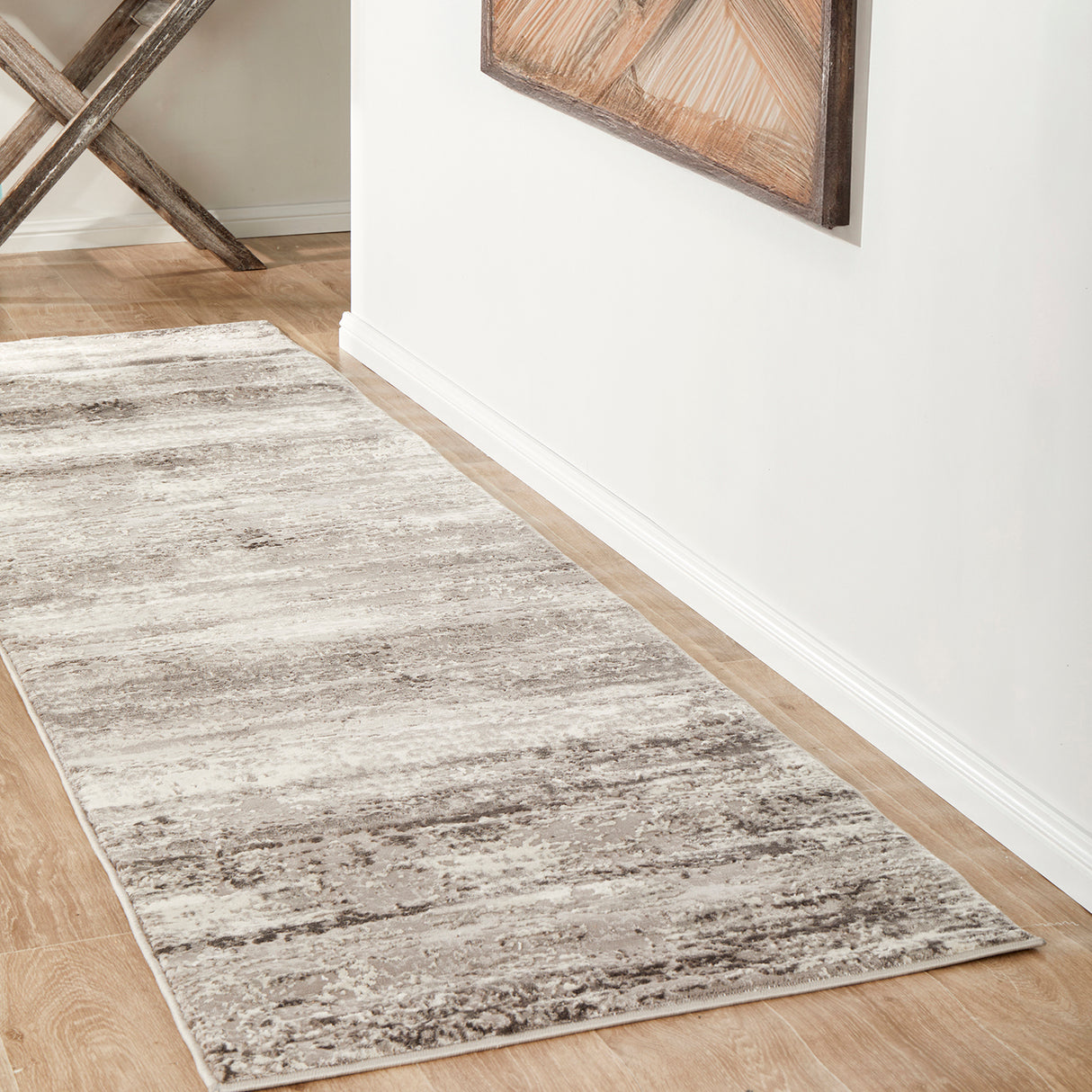 Opulence 115 Silver Runner Rug