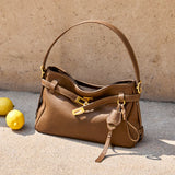 Nalandu Luxe Fortune Chime Slouch Shoulder Bag - Brown