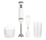 TODO Stick Mixer Set Food Chopper Electric Blender Whisk Handheld Beaker Jar Bowl - White