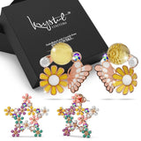 Boxed Butterfly Floral Stud & Star Flower Stud Earrings Set