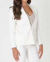 Amelius Nahla Panelled Blazer - White
