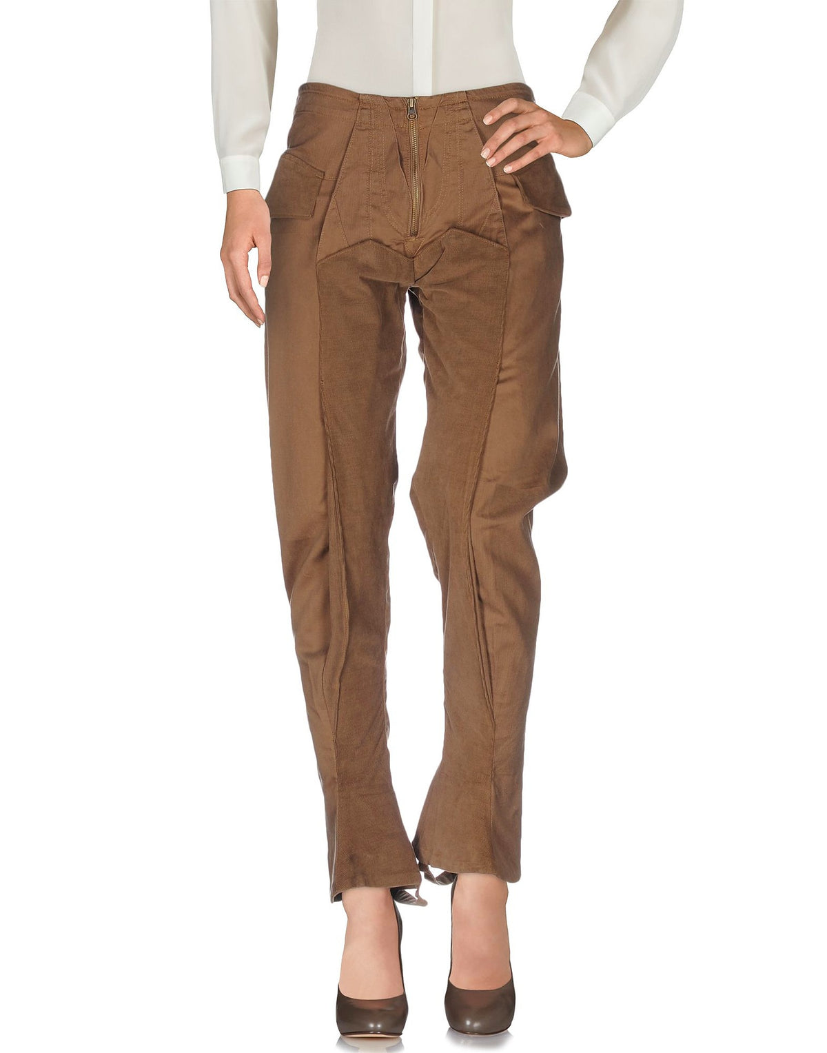 Le Jean De Marithé + François Girbaud Womens Pants - Khaki