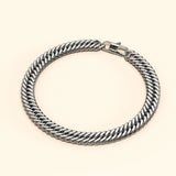 Bullion Gold Twirland High Polish Stainless Steel Chain Bracelet