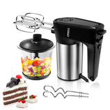 TODO 1L Multi Chopper Processor Hand Mixer Beater 300W Glass Bowl Dual Blade