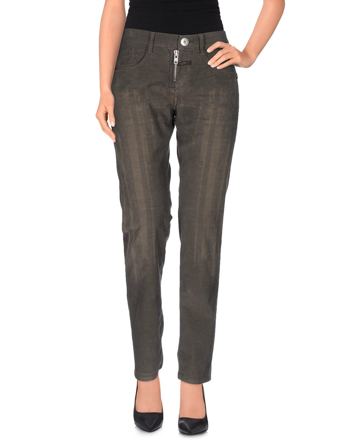 Le Jean De Marithé + François Girbaud Womens Pants - Military green