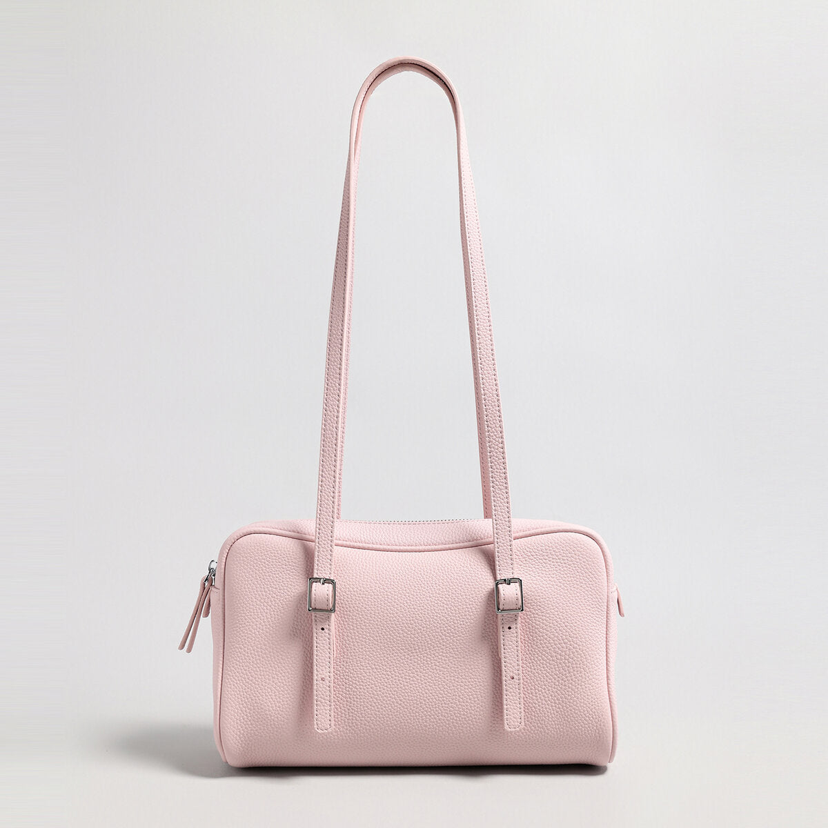 Pebbled Leather Pillow Shoulder Bag - Pink